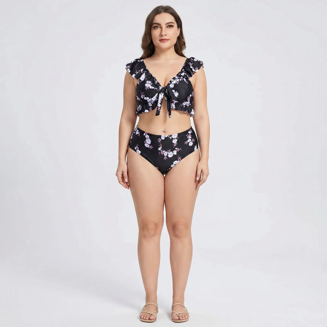 Zestaw bikini plus size z wysokim stanem - Jeanette