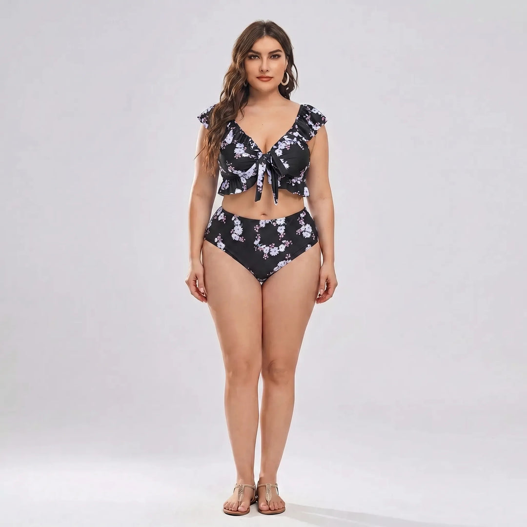 Zestaw bikini plus size z wysokim stanem - Jeanette