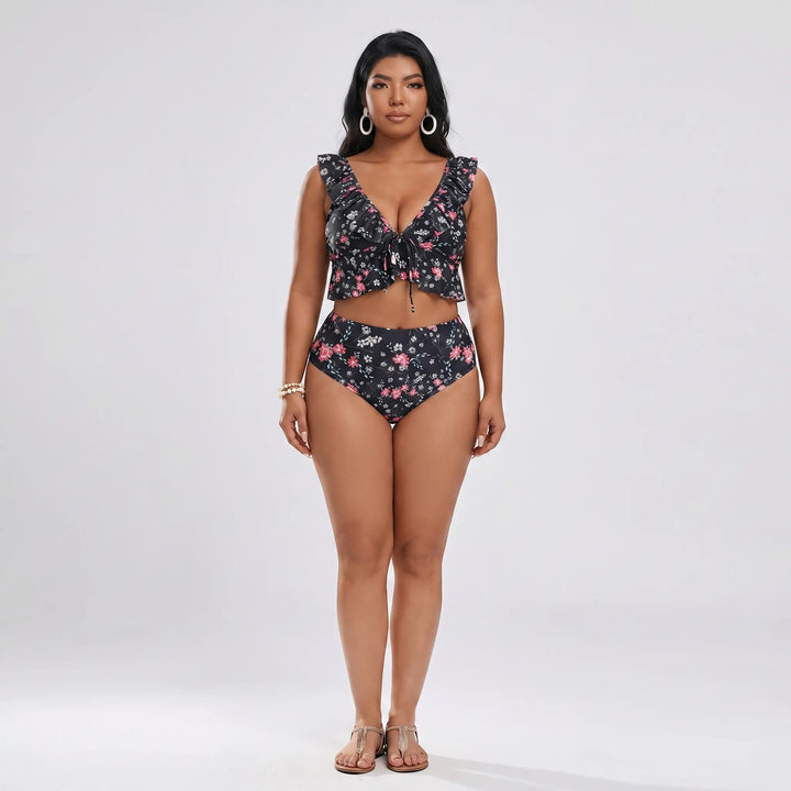 Zestaw bikini plus size z wysokim stanem - Jeanette