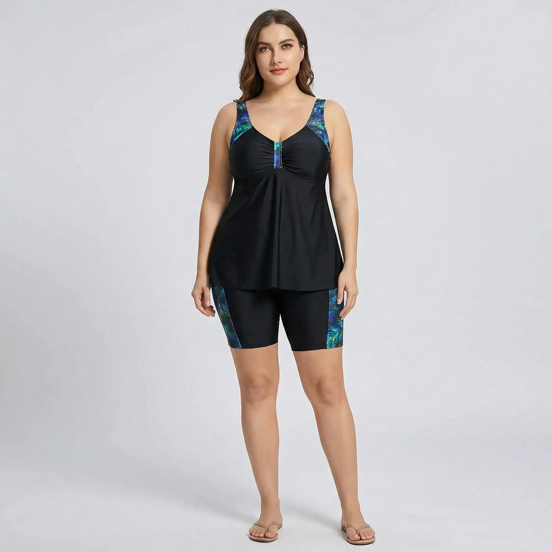 Tankini w rozmiarze plus ze szortami kąpielowymi - Danielle