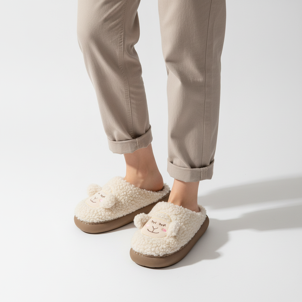 Puszyste kapcie z platformą - PlushWalk