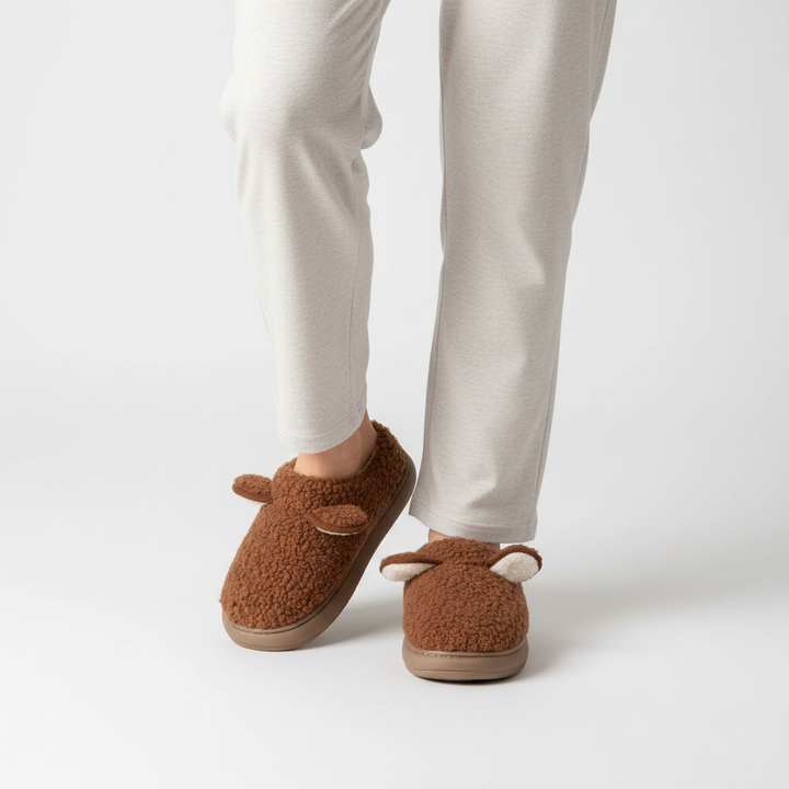 Puszyste kapcie z platformą - PlushWalk