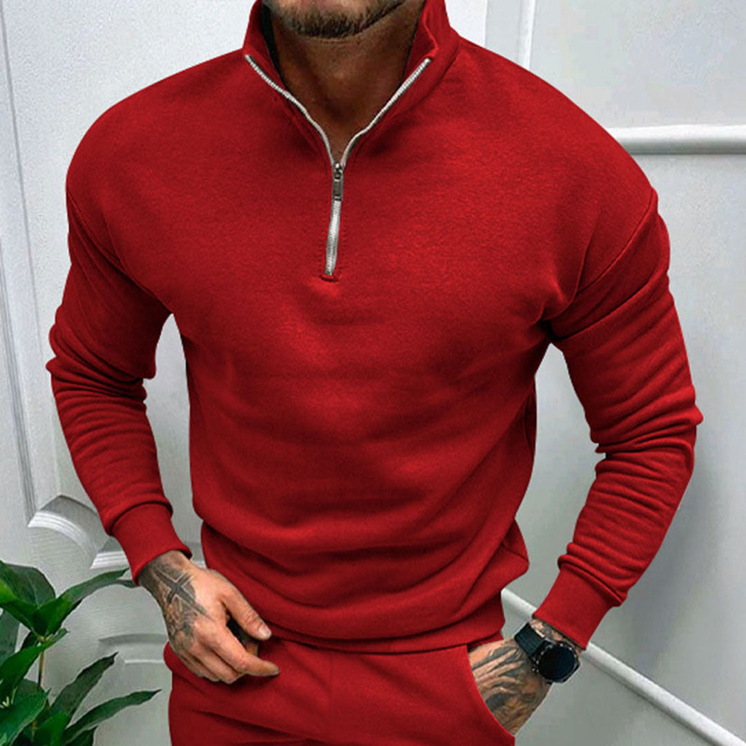 Sweter męski z półzamkiem – Matteo