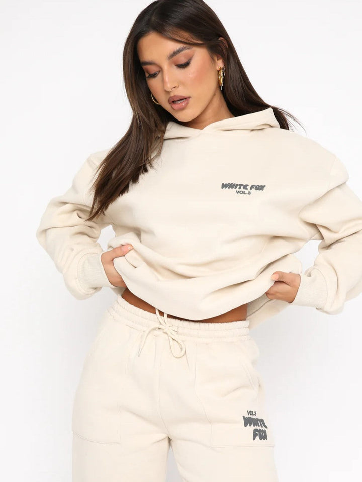 Luźny komplet loungewear z kapturem - Ramona