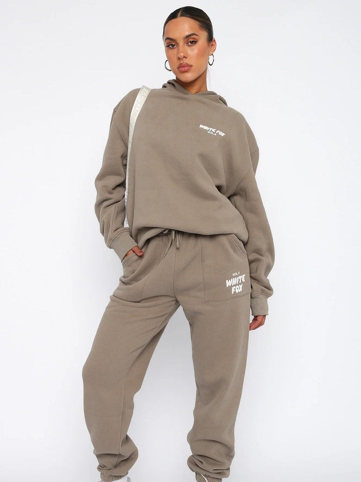 Luźny komplet loungewear z kapturem - Ramona