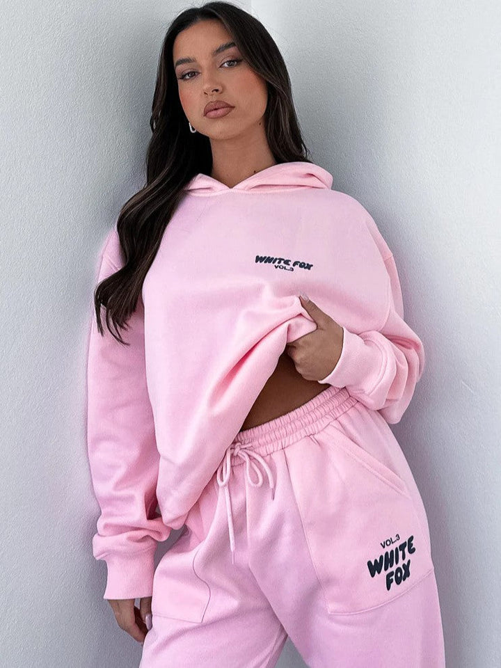 Luźny komplet loungewear z kapturem - Ramona