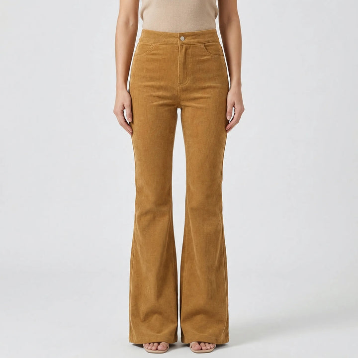 Damskie rozkloszowane spodnie w stylu retro - Kristin