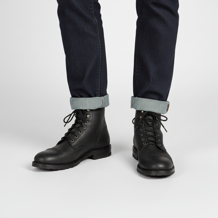 Retro-skórzane buty dla mężczyzn - Leonard
