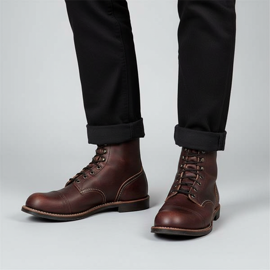 Retro-skórzane buty dla mężczyzn - Leonard