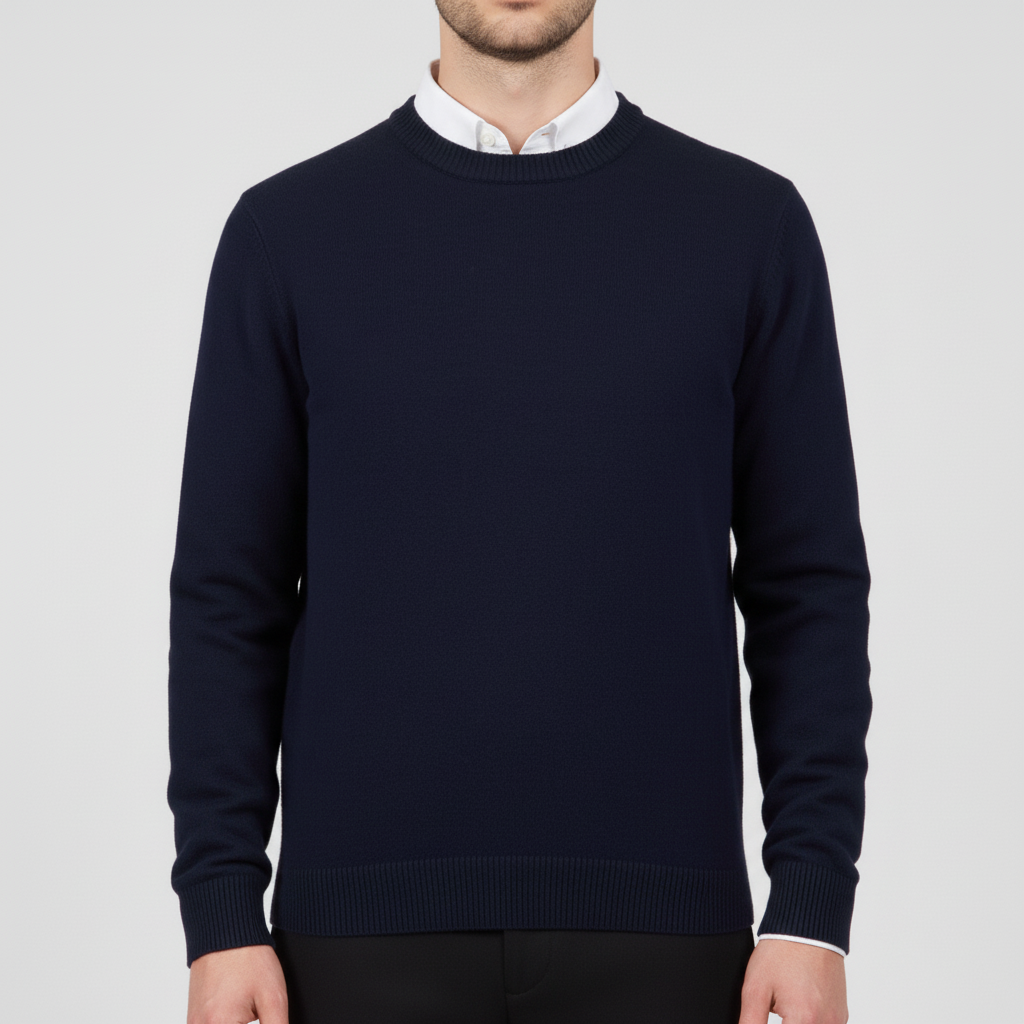 Sweter męski z okrągłym dekoltem - Francesco