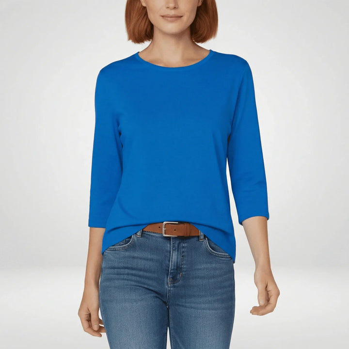 T-shirt z okrągłym dekoltem i rękawami 3/4 - Lucienne