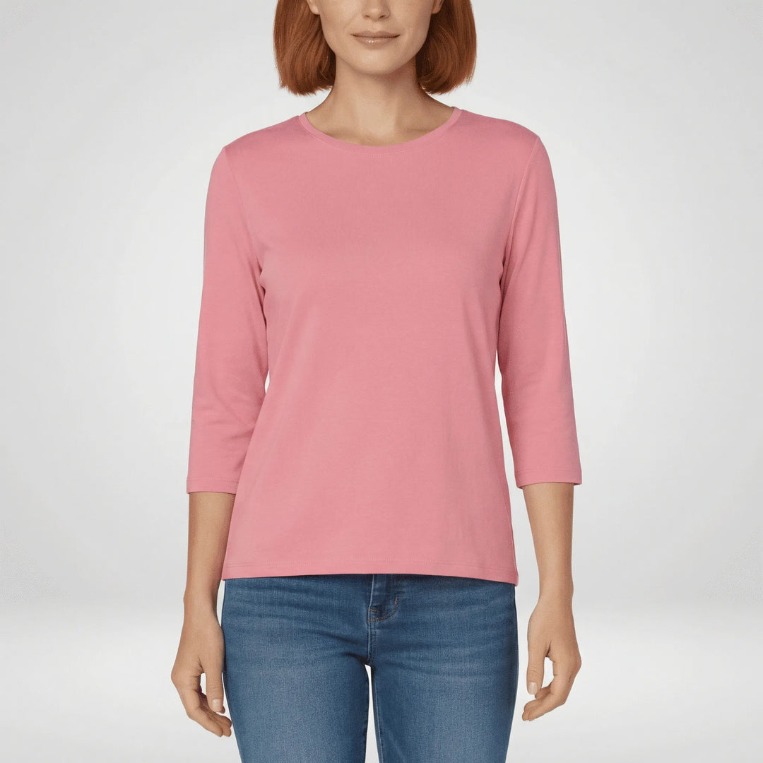 T-shirt z okrągłym dekoltem i rękawami 3/4 - Lucienne