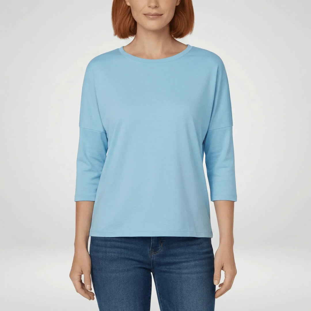 T-shirt z okrągłym dekoltem i rękawami 3/4 - Lucienne