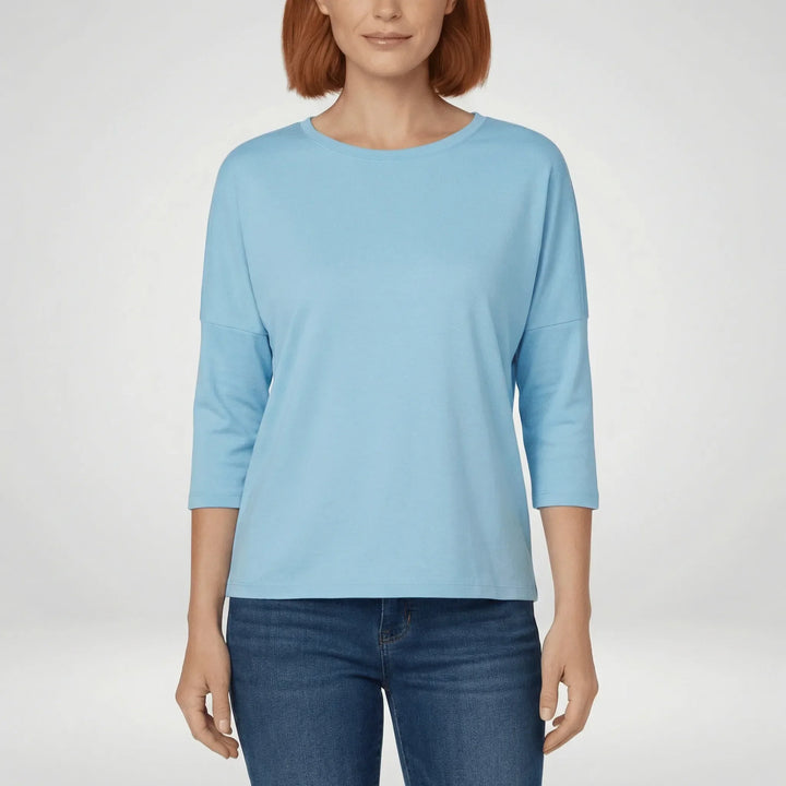 T-shirt z okrągłym dekoltem i rękawami 3/4 - Lucienne