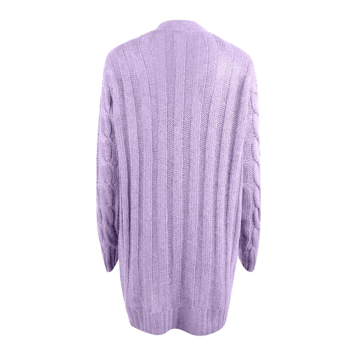 Roksana | Damski sweter z dzianiny z dekoltem w serek