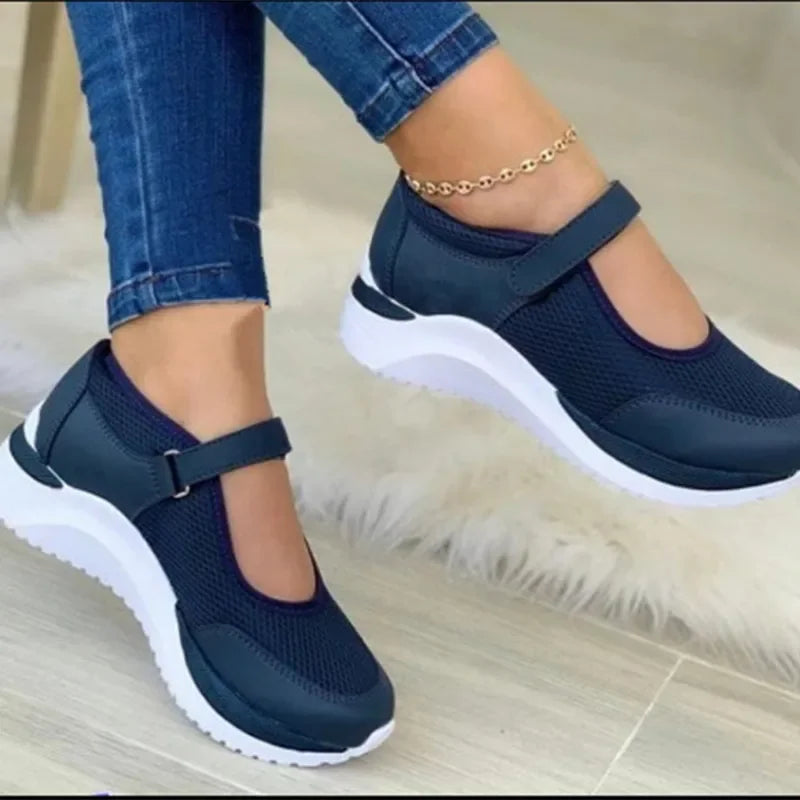Kaminski | Lekkie damskie sneakersy ortopedyczne z paskiem