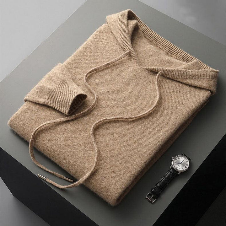 Hoodie męski z wełny merino – edycja jesienna Cassiano