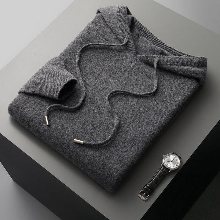 Hoodie męski z wełny merino – edycja jesienna Cassiano