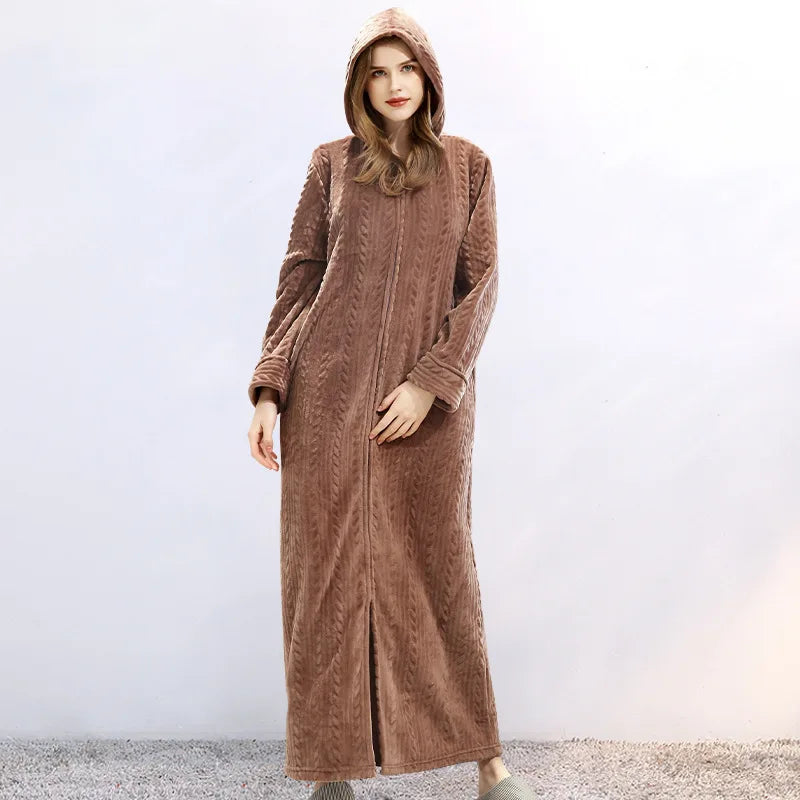 Flanelowa sukienka kapucyńska dla par – CozyHug
