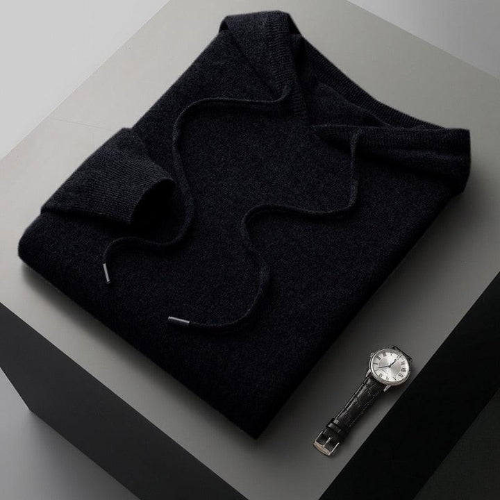 Hoodie męski z wełny merino – edycja jesienna Cassiano