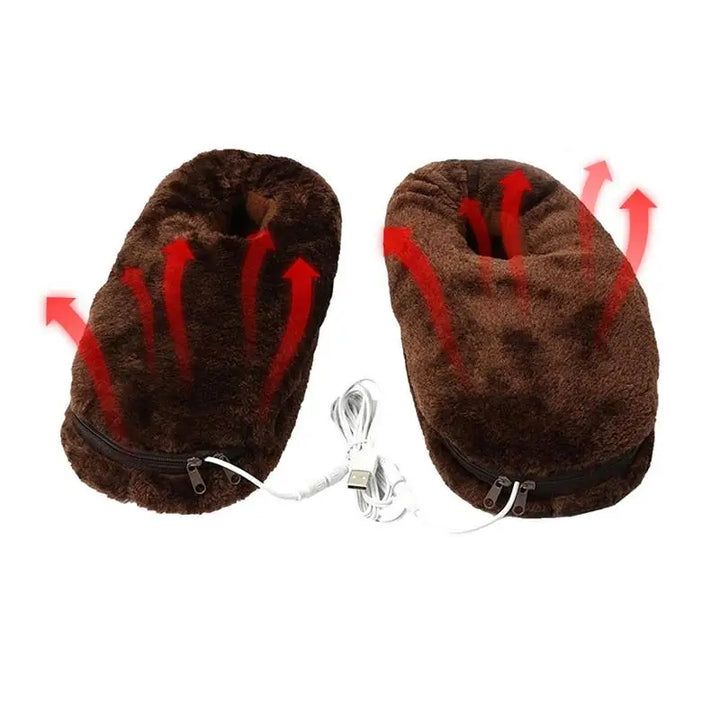 USB-podgrzewane zimowe kapcie – HeatSwift