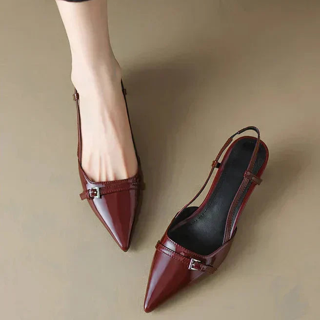 Eleganckie Szpilki Elvor z Wzorem Kota