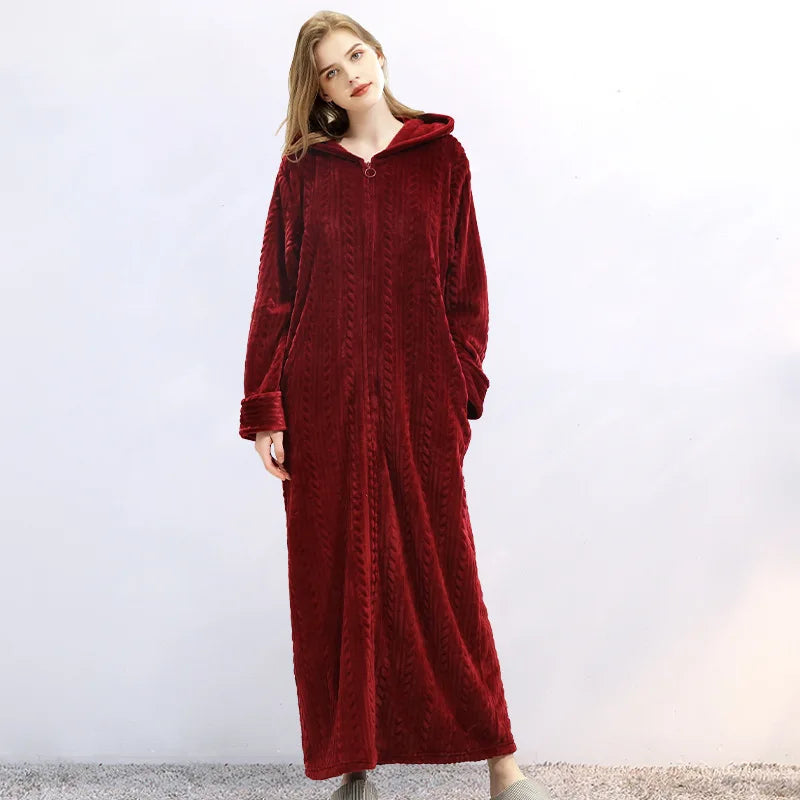 Flanelowa sukienka kapucyńska dla par – CozyHug