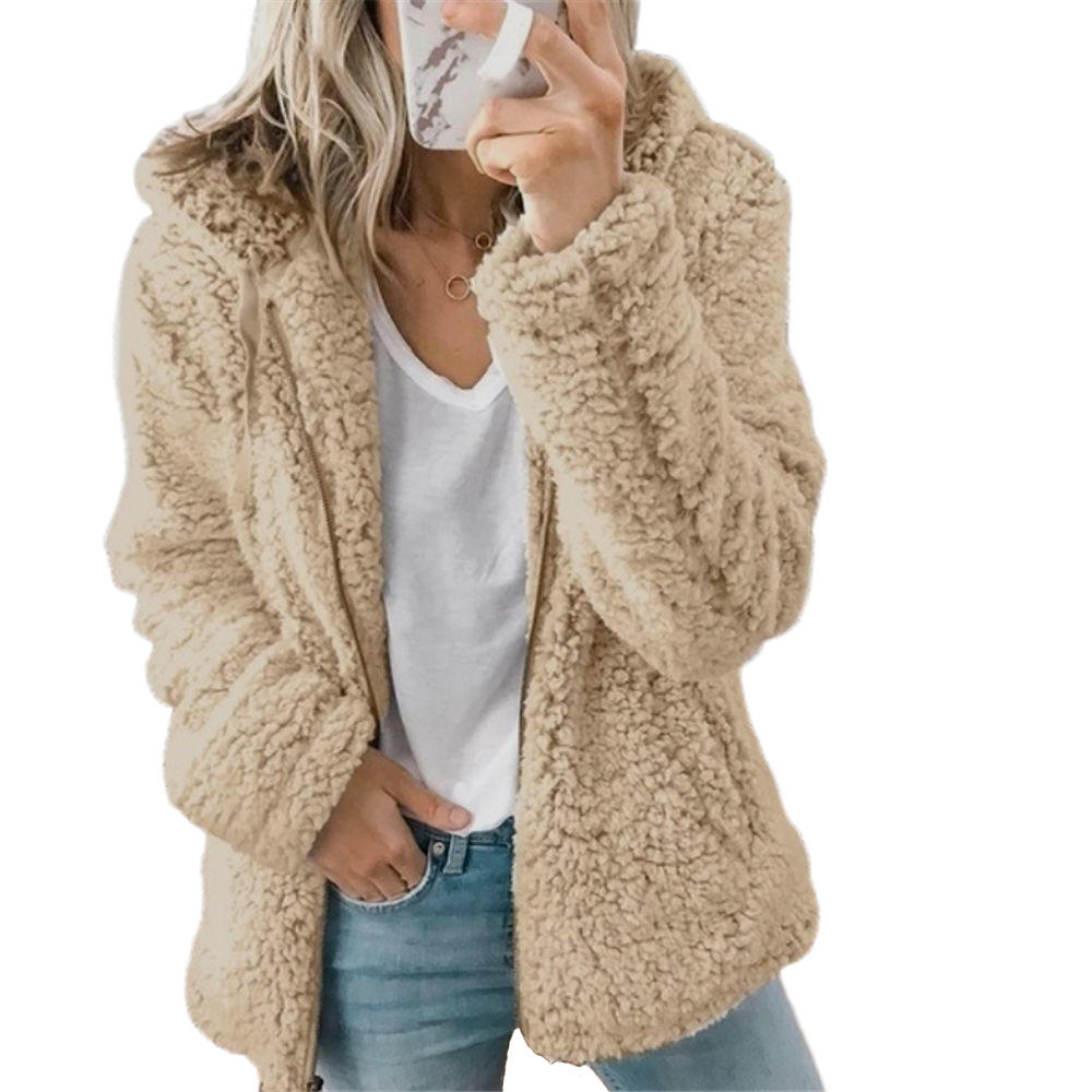Damski płaszcz z polaru teddy – Liora