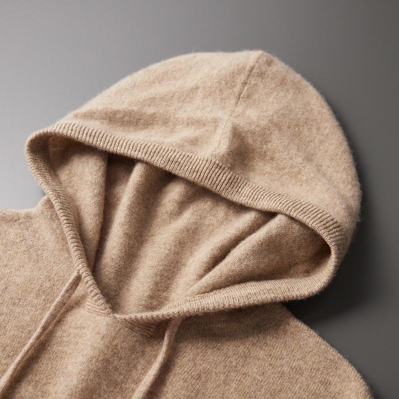 Hoodie męski z wełny merino – edycja jesienna Cassiano
