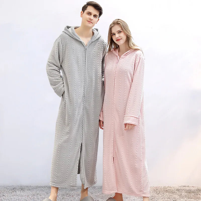 Flanelowa sukienka kapucyńska dla par – CozyHug