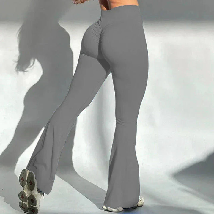 Kaminski | Damskie legginsy push-up z rozszerzanymi nogawkami i wysokim stanem
