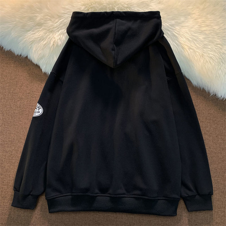 Kaminski | Oversize bluza damska z kapturem i zamkiem streetwear