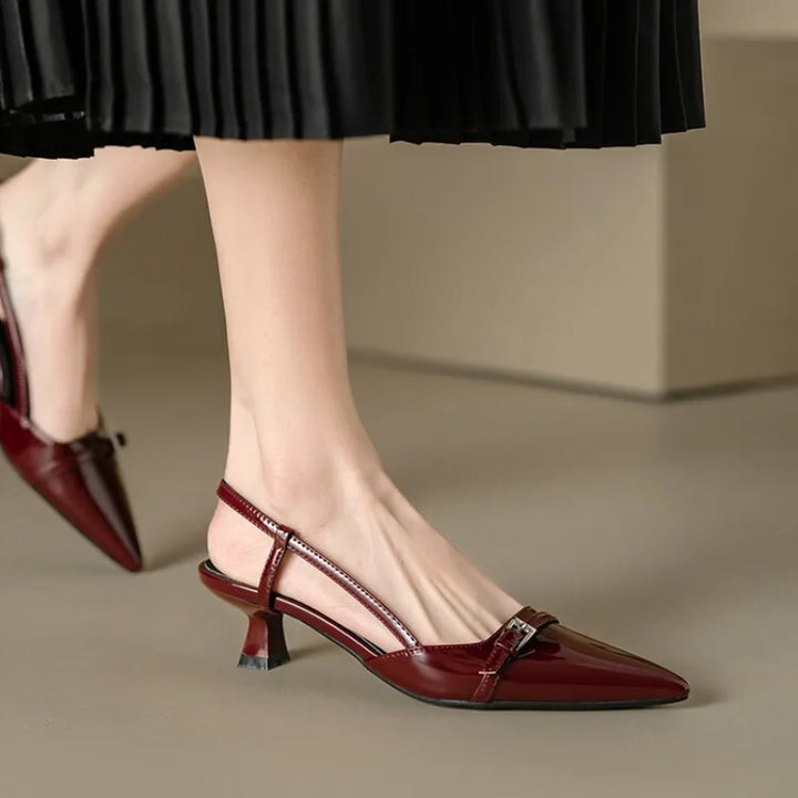 Eleganckie Szpilki Elvor z Wzorem Kota