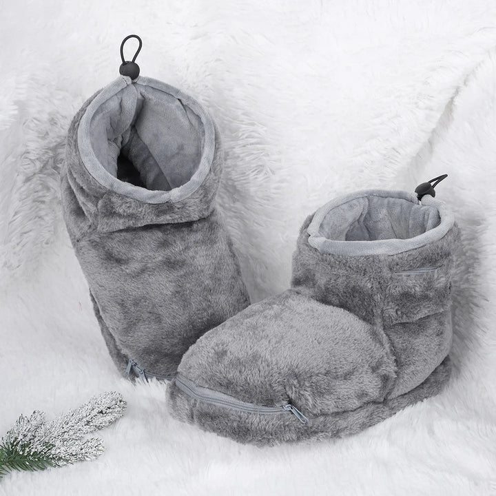 Elektryczne kapcie USB z pluszowym wykończeniem – WarmFeet