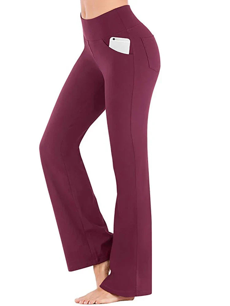 Kaminski | Eleganckie spodnie damskie bootcut o dopasowanym kroju
