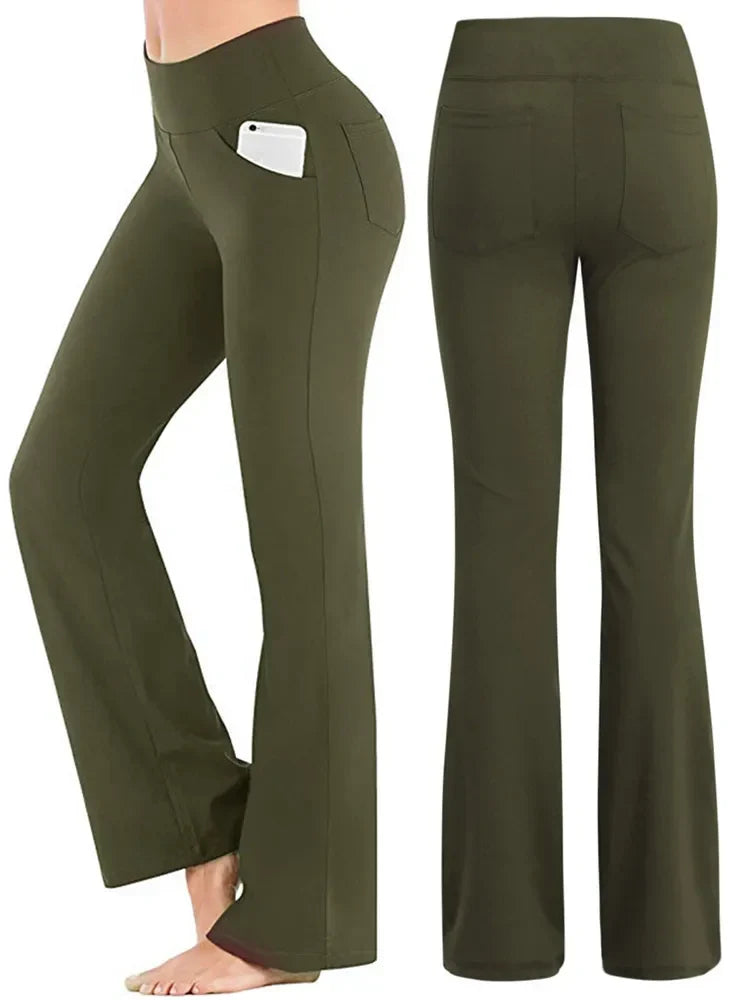 Kaminski | Eleganckie spodnie damskie bootcut o dopasowanym kroju