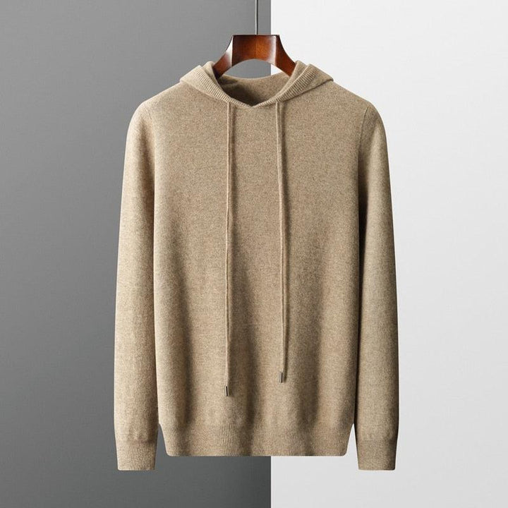 Hoodie męski z wełny merino – edycja jesienna Cassiano