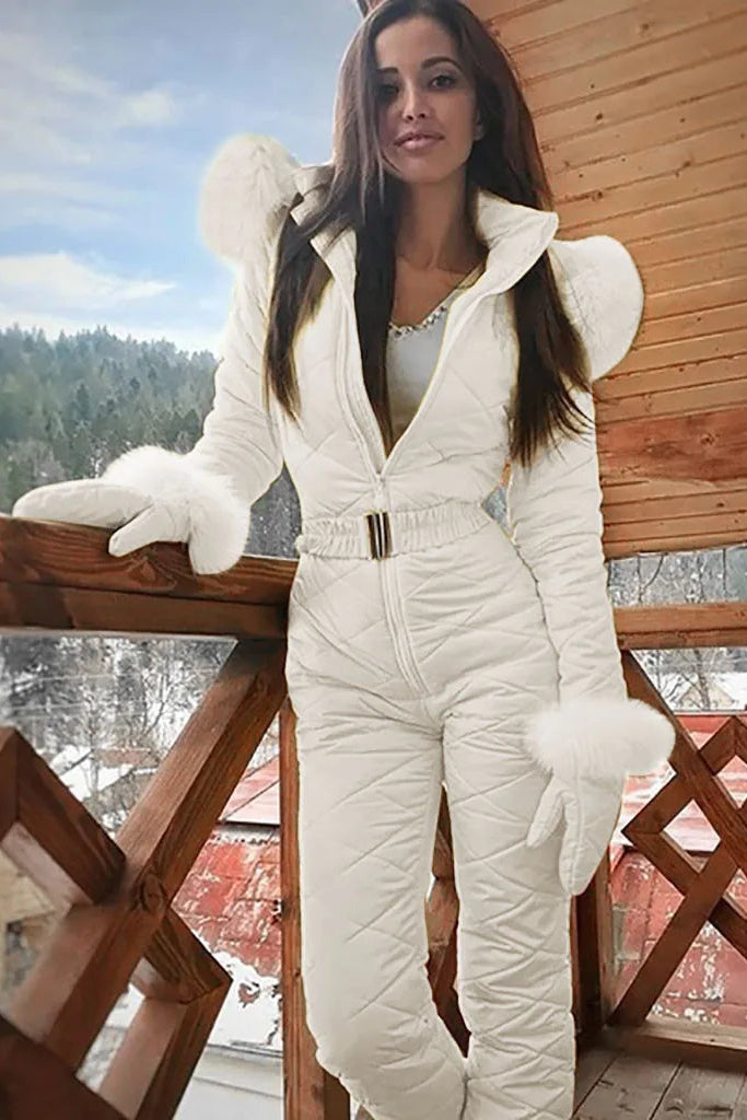 Dopasowany damski zimowy kombinezon - Noemi