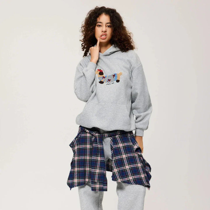 Dante | Bluza oversize unisex z haftowanym jamnikiem