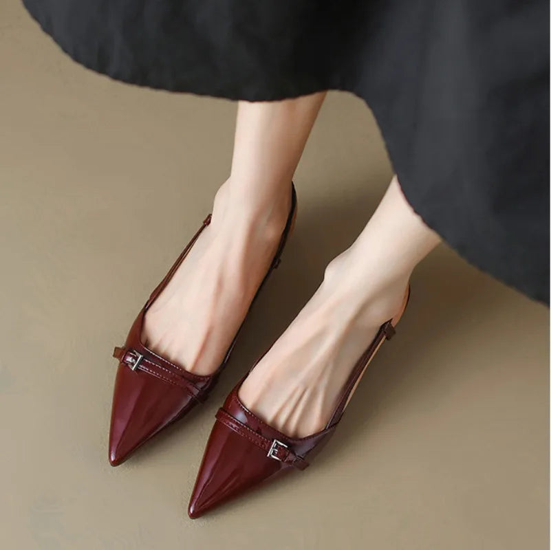 Eleganckie Szpilki Elvor z Wzorem Kota