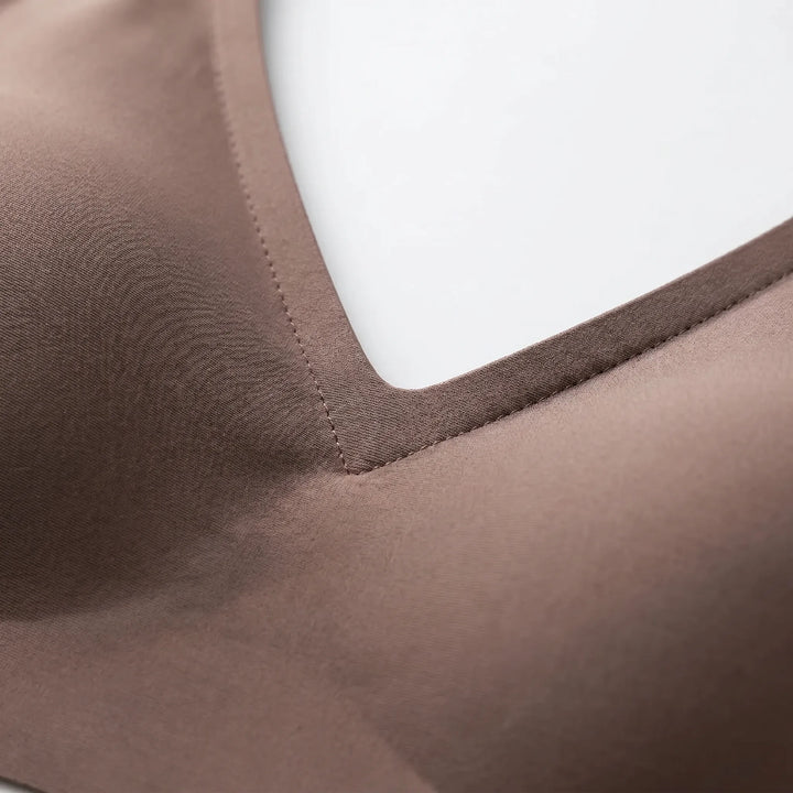 Bezszwowy push-up bralette - perłowy
