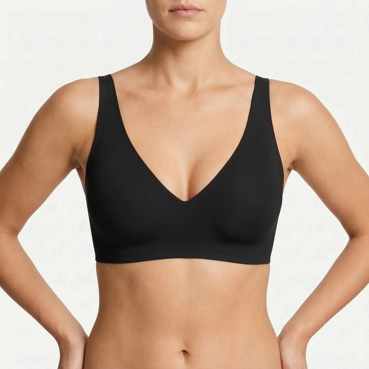 Bezszwowy push-up bralette - perłowy