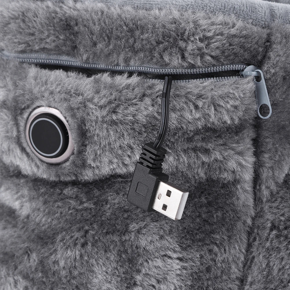 Elektryczne kapcie USB z pluszowym wykończeniem – WarmFeet