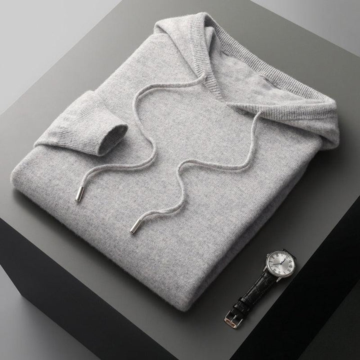 Hoodie męski z wełny merino – edycja jesienna Cassiano