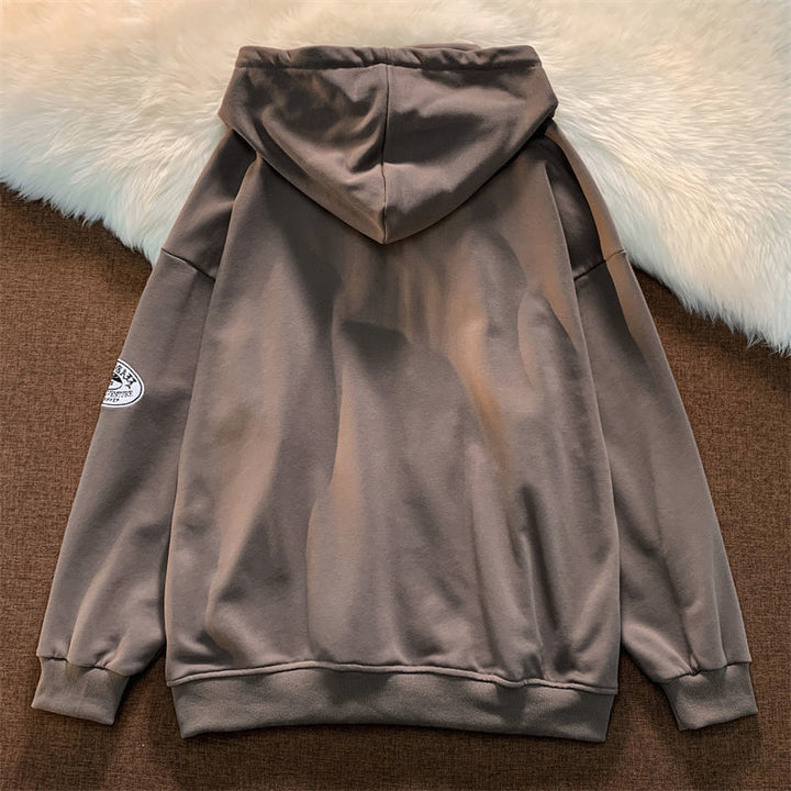 Kaminski | Oversize bluza damska z kapturem i zamkiem streetwear