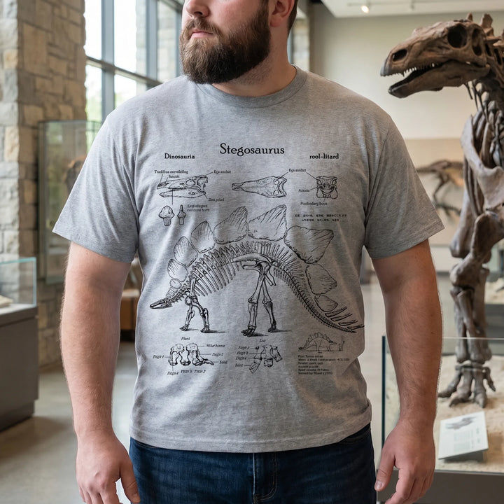 Koszulka z krótkim rękawem z nadrukiem dinozaura w rozmiarze plus - Jim