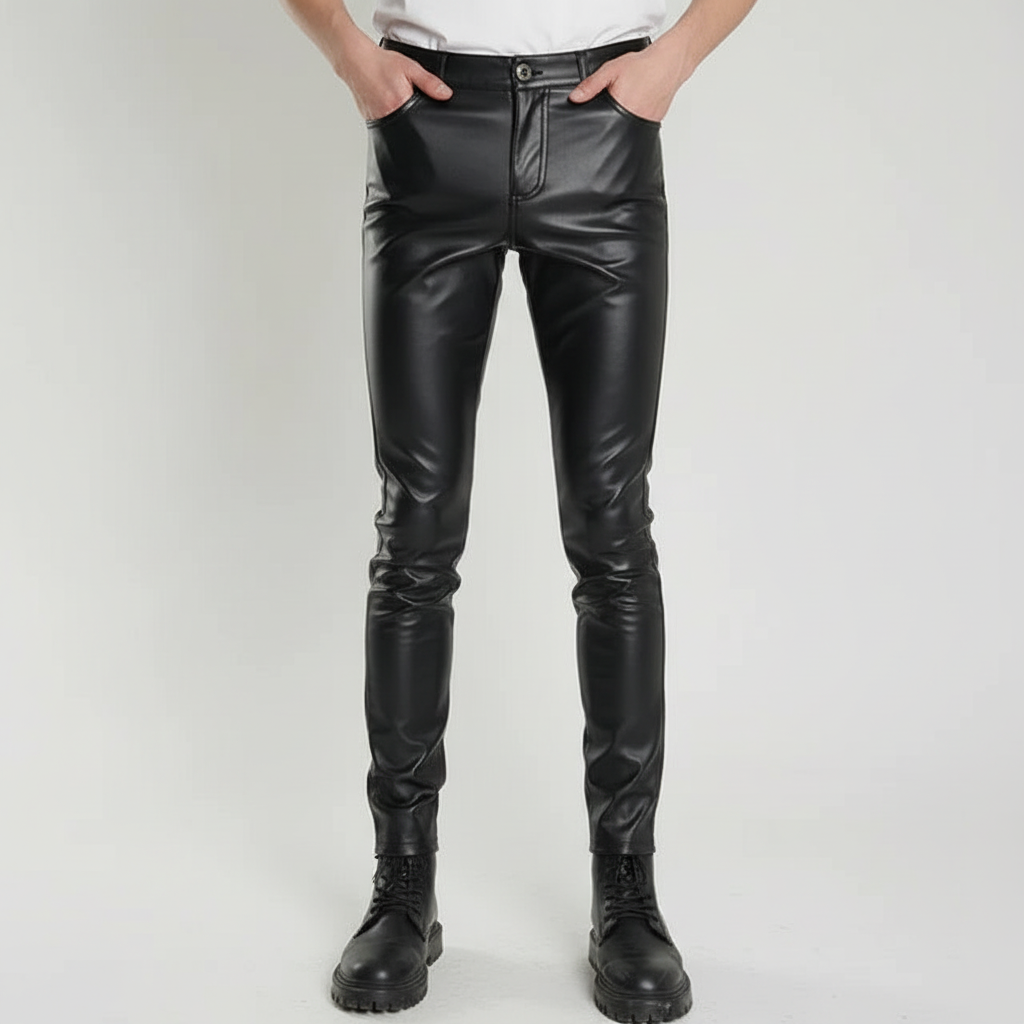 Skinny Fit Skórzane Spodnie - Heinrich