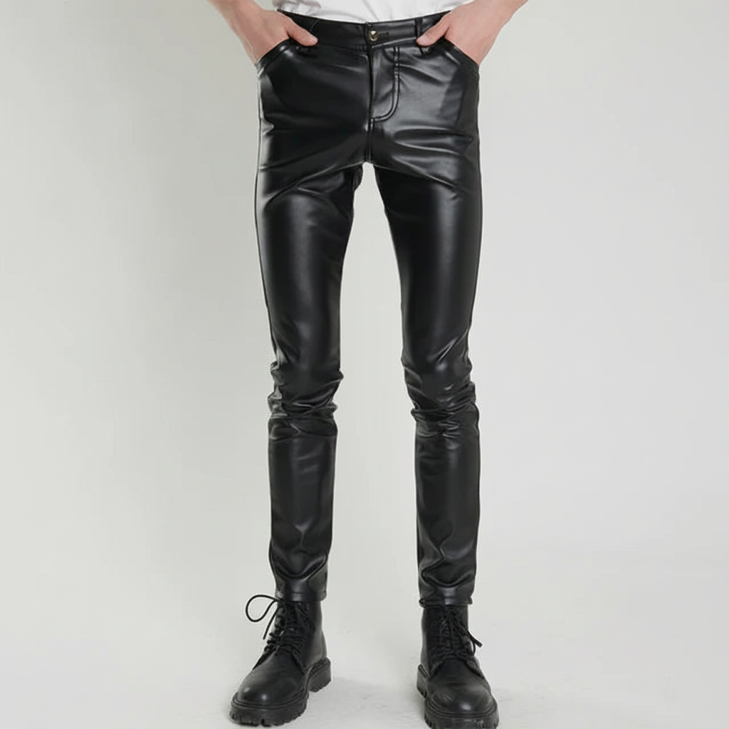 Skinny Fit Skórzane Spodnie - Heinrich