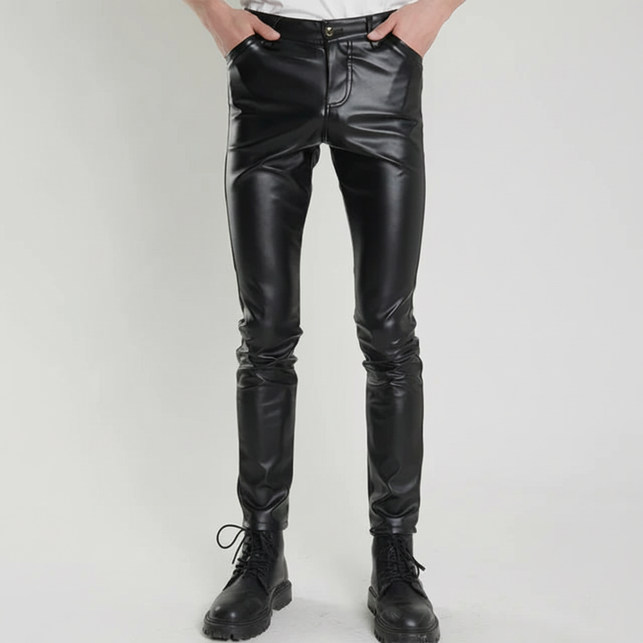 Skinny Fit Skórzane Spodnie - Heinrich