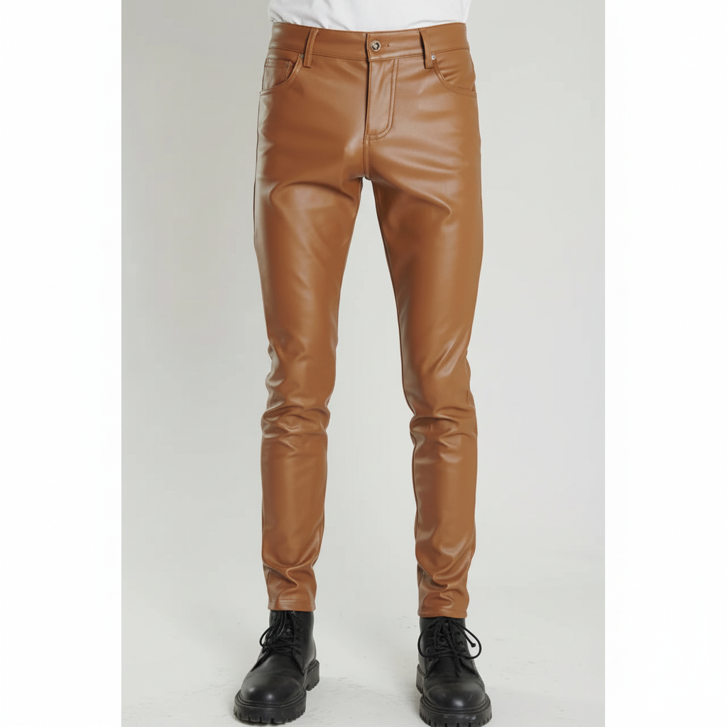 Skinny Fit Skórzane Spodnie - Heinrich
